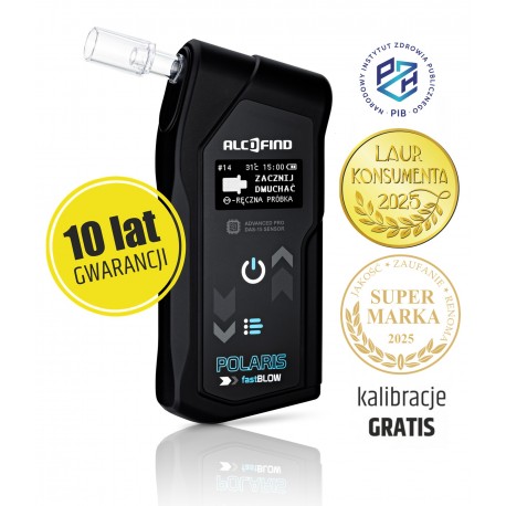 Alkomat POLARIS 10lat Gwarancji + Kalibracje Gratis + Etui